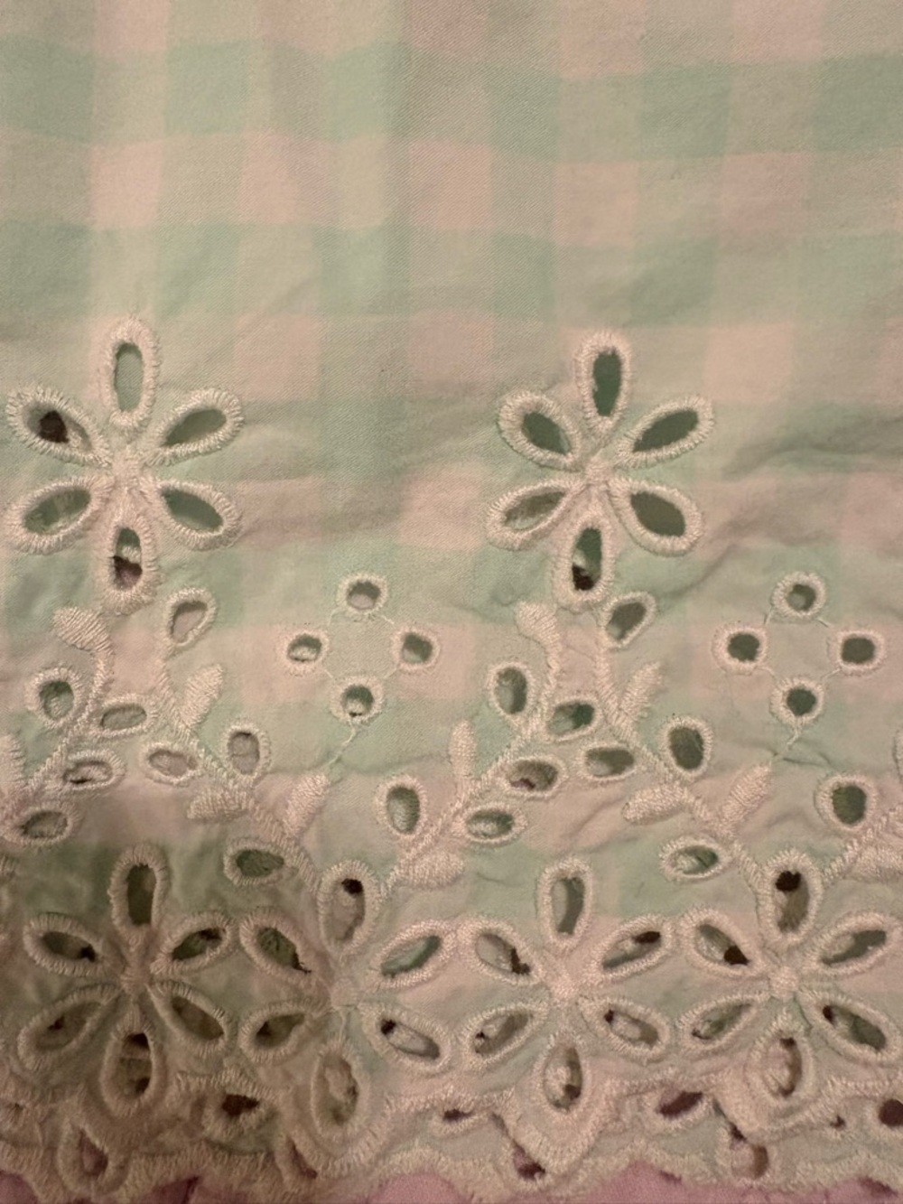 Draper James Mint Gingham Square-Neck Midi Dress - Picture 4 of 5